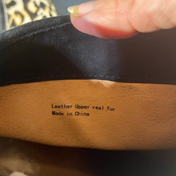 L.A.M.B. Cheetah print pony hair platform ankle boots Size 9 - Picture 6 of 11